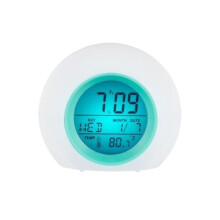 Round gradient alarm clock, perpetual calendar