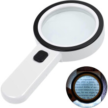 Magnifying Glass with Light, 30X Large Magnifying Glass 12 Lighted Magnifying Glass compatible Seniors Reading Inspection Coins Jewelry db
