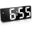 Digital alarm clock without mirror (black), 6.7 inch LED display, bedside clock 1