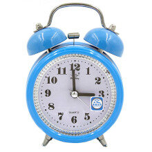 Super Loud Sound Double Clock Quartz Alarm Clock Bedside Table Night Light