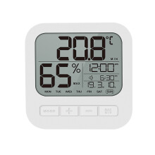 Bingo Digital Radio Controlled Alarm Clock with Era Display, Plastic, White, with Backlight, Two Alarm Times, L 10 x W 10cm