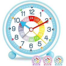 Winter promotion, children's alarm clock analog boy girl silent battery operated table clock without ticking bedside lamp large light function snooze