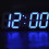 Qiilu Wall Clock - Digital Alarm Clock Timer - 3D Led - White - Multifunctional_White 1