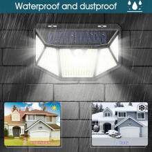 2-pack of solar lights compatible outdoor use with reflector, IP65 waterproof
