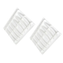 Pack of 2 Practical Silicone Baking Moulds Vanilla Bean-White