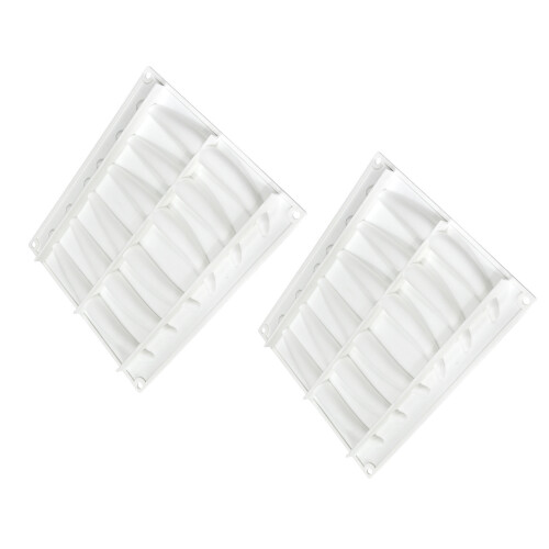 Pack of 2 Practical Silicone Baking Moulds Vanilla Bean-White