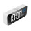 Rechargeable Digital Alarm Clock Voice Control Music_Rehargeable White 1