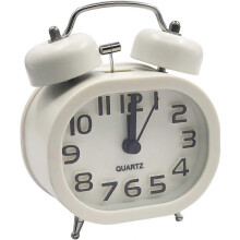 Retro Silent Quartz Alarm Clock, Morning Alarm Clock Analog Travel Alarm Clock Metal