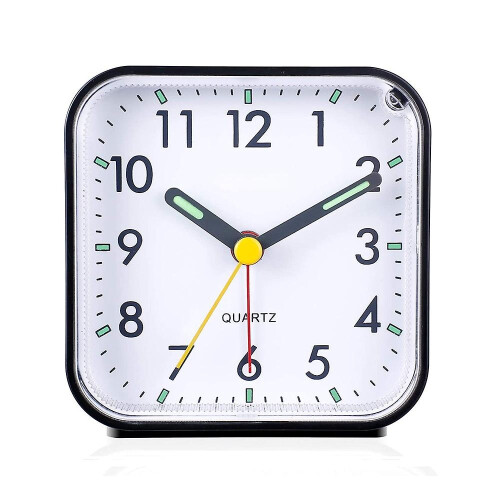 2025 New Silent Analog Alarm Clock Non Ticking, Black