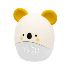 Cartoon animal LED smart alarm clock bedside lamp mini sleep light (Koala bear)