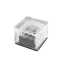 3-Pack Solar Garden Light Outdoor Waterproof Landscape Ice Brick Light Glass Floor Tile Deck Square Buried Lamp Solar Light