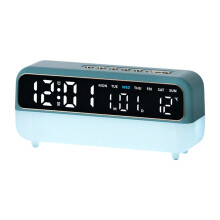 Veilleuse numérique réveil électrique horloge de-Bleu ciel