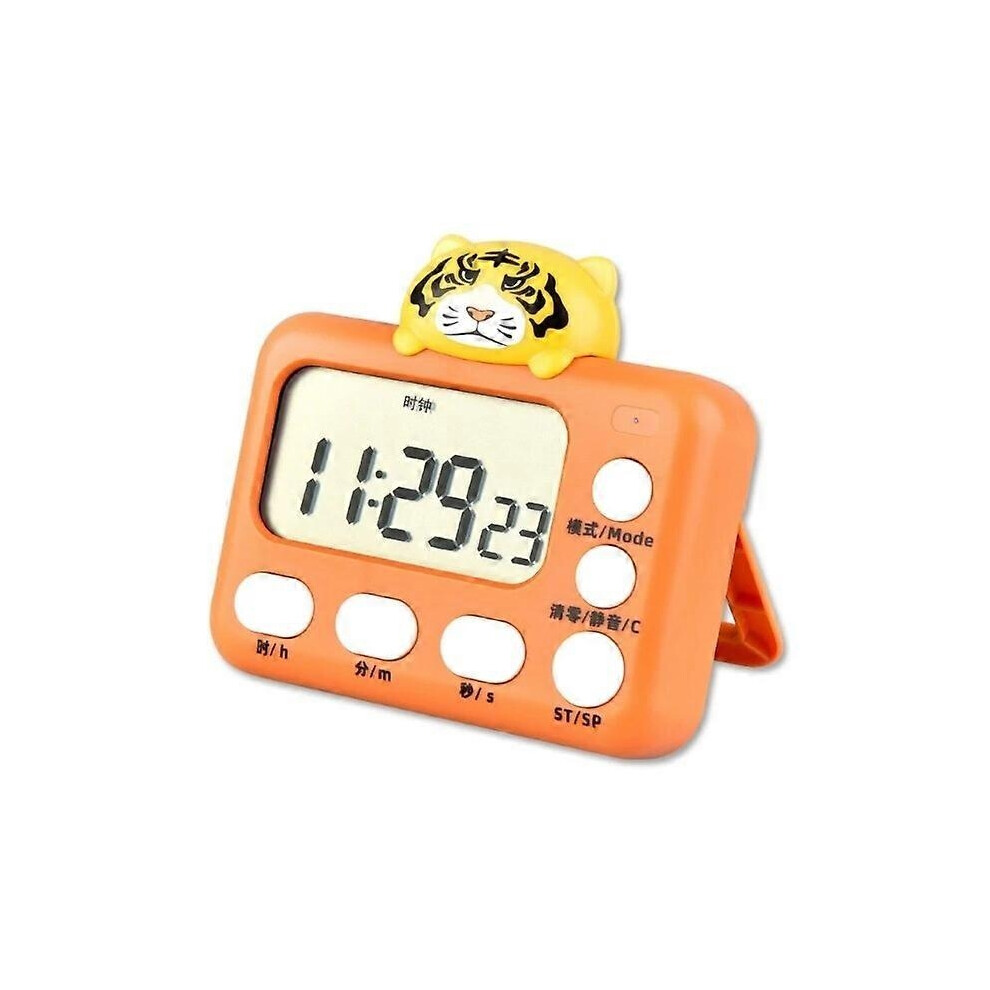 Cartoon Animal Digital Timer Electronic Alarm Clock Magnetic Countdown Timer-_tiger