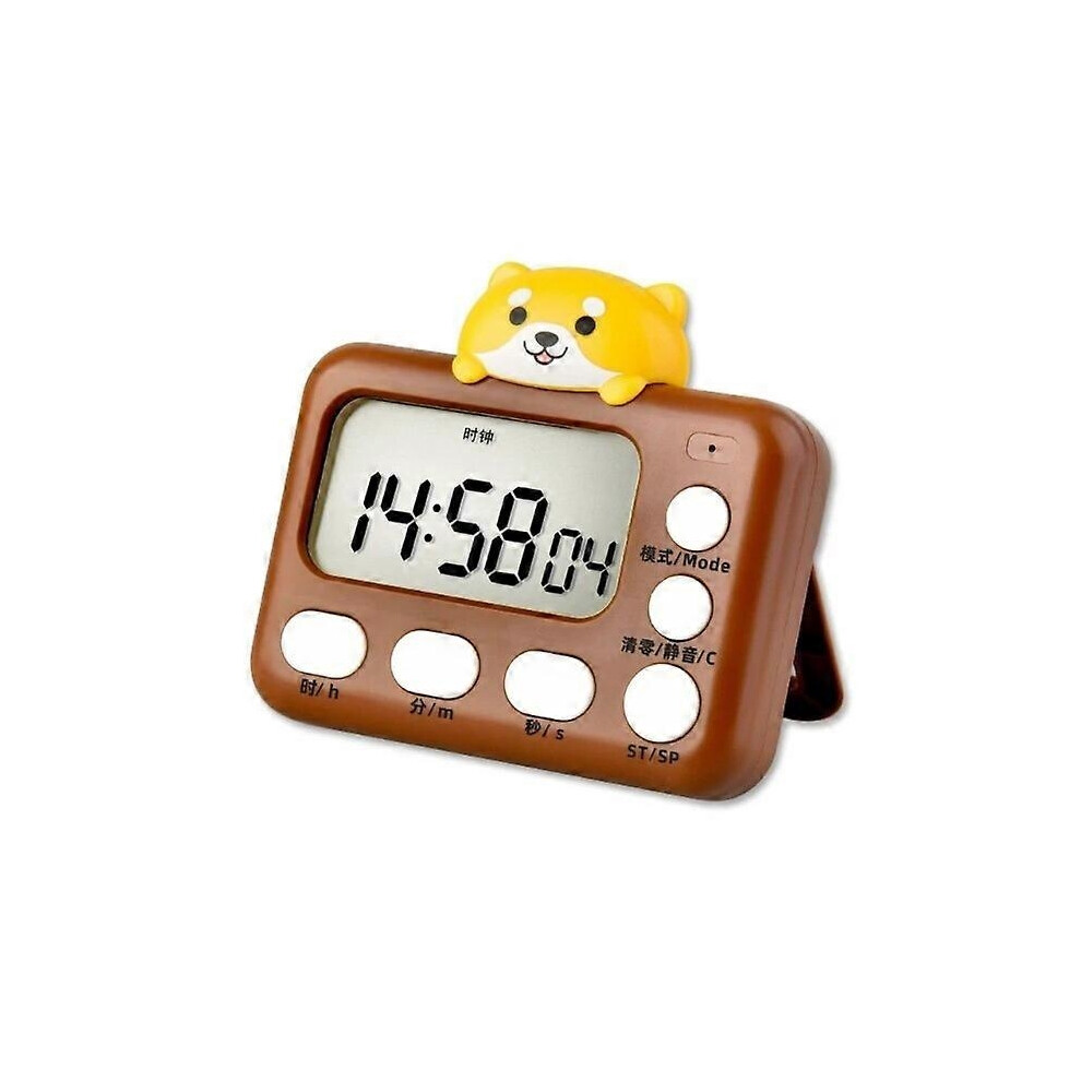 Cartoon Animal Digital Timer Electronic Alarm Clock Magnetic Countdown Timer-_puppy