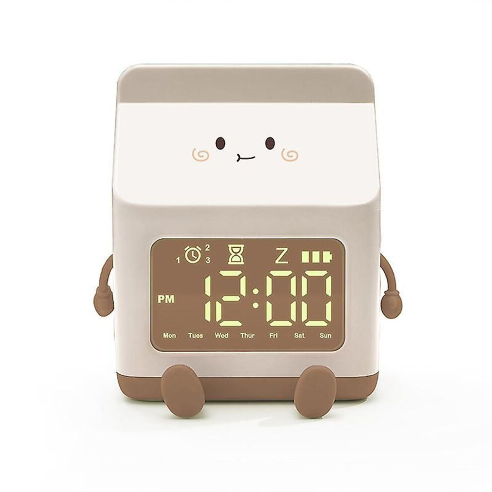 Milk carton alarm clock, LED smart clock