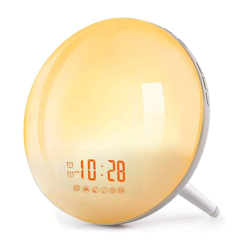 Alarm Clock, Led Night Compatible Children With 2 Alarms Light