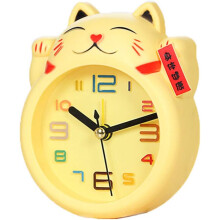 Lucky Cat Alarm Clock Plastic Table Clock Lucky Cat Desk Decoration