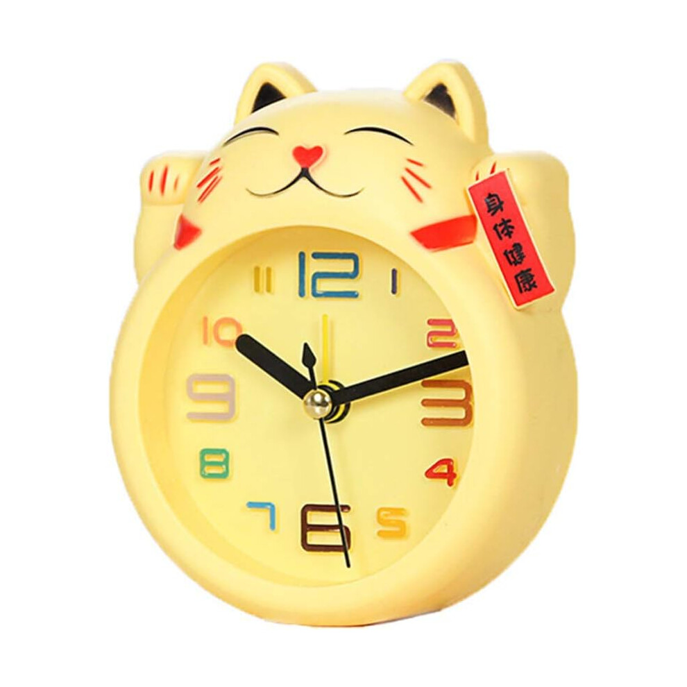 Lucky Cat Alarm Clock Plastic Table Clock Lucky Cat Desk Decoration