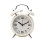 Double alarm clock with night light, large 4" dial - white 1