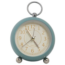 Retro analog alarm clock, double clock with silent alarm