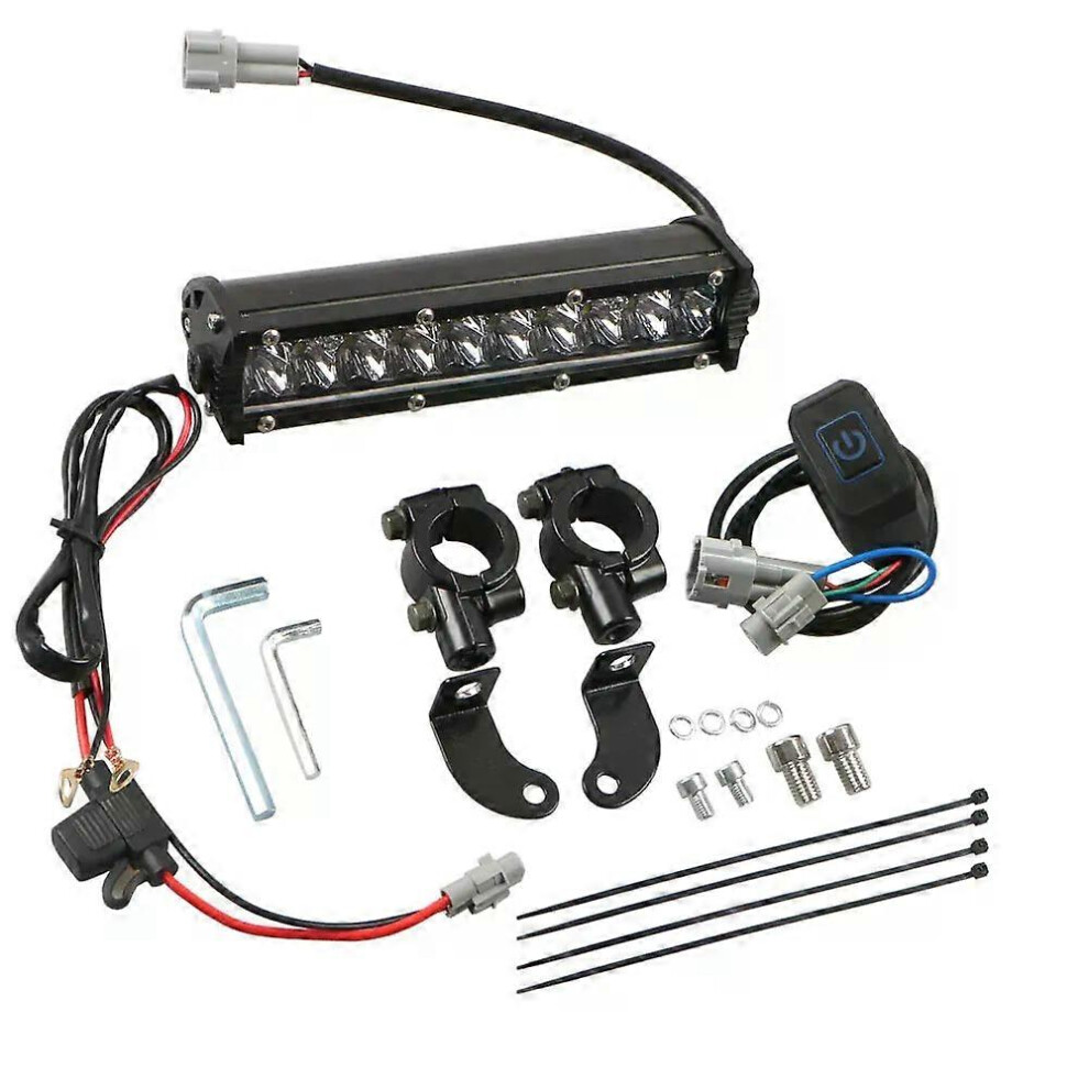 60W Motocross Led Wiring Harness Plug-Play Head Assembly Compatible Klx110 Crf110 Ttr110 Yz250f Dirt Bike Pitbike Handlebar Light 6902344786975