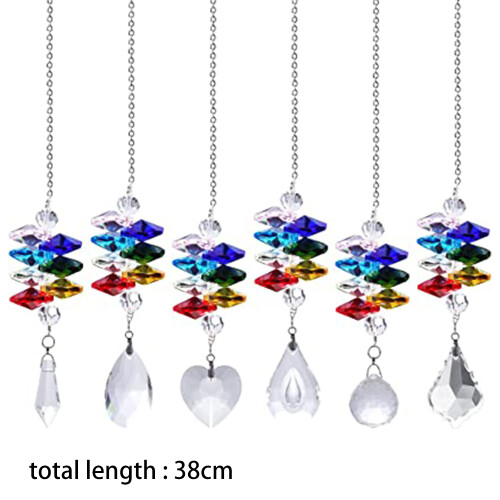Κρυστάλλινο Suncatcher, Υψηλής Διάθλασης K9Crystal, Πεταλούδα από Ανοξείδωτο Ατσάλι, 1