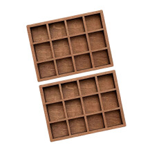 Moderne houten opbergdoos voor minerale collecties en-A