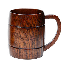 Klassieke houten beker, multifunctionele mok met een capaciteit