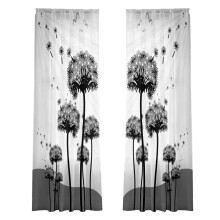 Digital Print Floral Window Scarf Privacy-Flower 3 130x213cm
