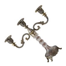 3/5 Arm Kandelaars Kandelaars Houders Taper-Groen en patina 3