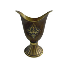 Antique Metal Flower Arrangement Vases Bronze Urn Planter-A