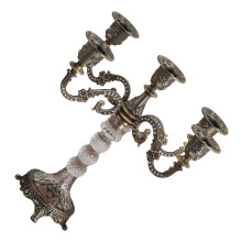 Decoratieve kaarsenstandaard kandelaar-Groen en patina 5
