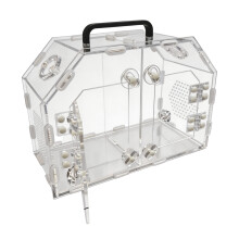 Acrylic Pet Habitat Breeding Box Travel Carriers With Twin