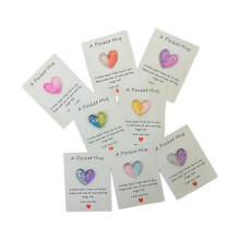 Cartes de vœux en forme de cœur en résine, 8 pièces, parfaites