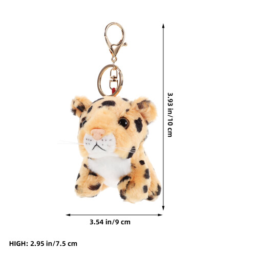 Plüsch-Leoparden-Schlüsselanhänger – PP-Baumwolle – 10 cm 1