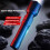 Azure Dragon Laser Cannon High-Intensity Flashlight, Handheld Rechargeable Zoom Long-Range Flashlight (Silver/Gold) 2