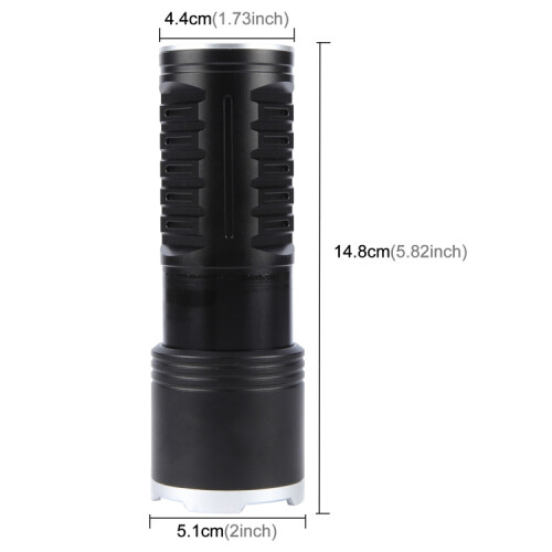 S2302 30W 1600LM High Power Telescopic Zoom Flashlight(Black) 1