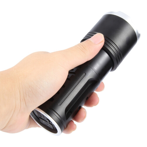 S2302 30W 1600LM High Power Telescopic Zoom Flashlight(Black) 2