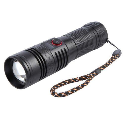 816 20W Spotlight 2000LM Telescopic Zoom LED Flashlight(Black) 2