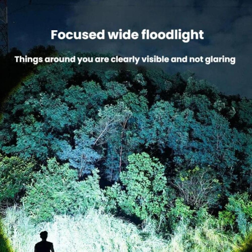 SMILING SHARK High-Brightness Flashlight With Power Display Outdoor Long-Range Spotlight, Spec: Rainbow Side Light 2