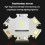 SMILING SHARK High-Brightness Flashlight With Power Display Outdoor Long-Range Spotlight, Spec: Rainbow Side Light 4