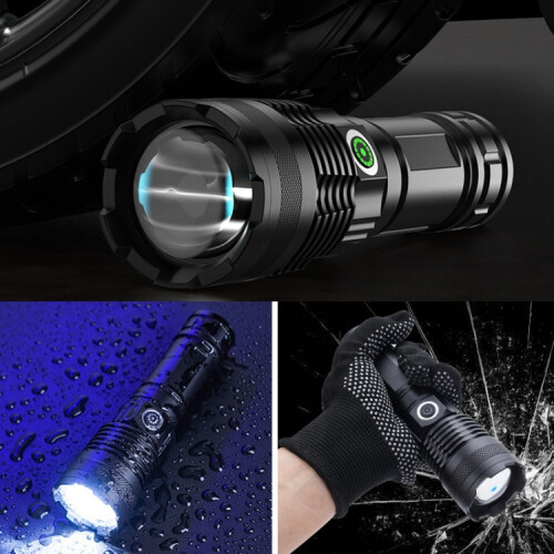 E-SMARTER A55 Outdoor High Brightness Laser Flashlight Telescopic Zoom Long Range Torch 2