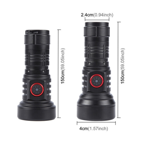 829 T40 1000LM USB Rechargeable LED Flashlight Not Battery(Black) 1