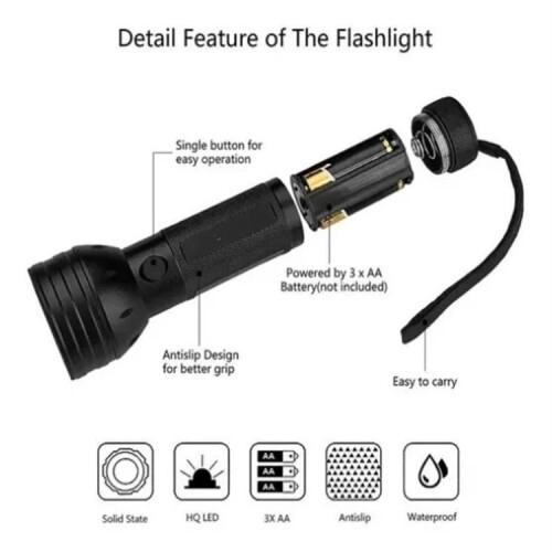 51 LEDs 395nm UV LED Flashlight, Support Detect Pet Urine 2