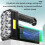 Solar Charging Super Bright Waterproof 8 LED Camping Flashlight Lamp 3