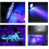 PCS 9 LEDs 395NM Mini UV Flashlight Fluorescent Agent Detection Pen Security Light 6