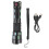 626 White Laser Wick Telescopic Zoom LED Flashlight with Fluorescent Strips(Black) 3