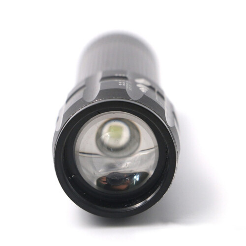 PCS Three-Speed Zoom LED Flashlight Mini Aluminum Flashlight(Black) 2