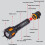 Outdoor LED T6 Strong Light Rechargeable Flashlight Car Safety Hammer Multi-Function Aelf-Defense Flashlight(Single Flashlight) 4
