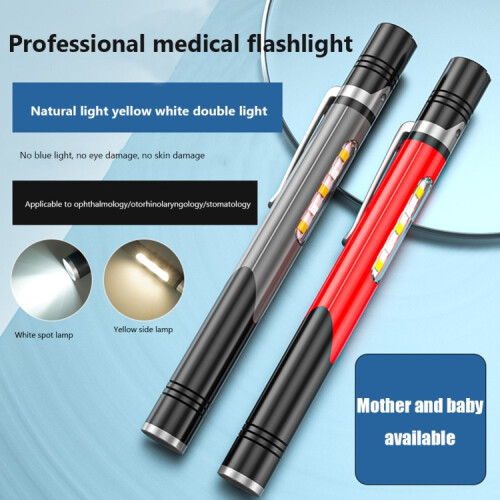 B35 XPG+LED Mini Pen Clip Type Home Mini Lighting Three Light Sources Portable Flashlight Pen Lamp (Gray) 2